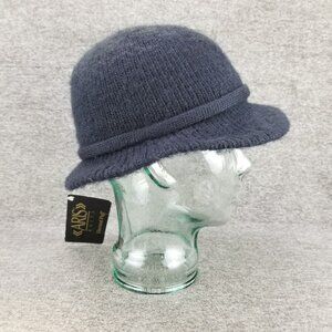 ✅VTG ARIS KNITS Thermal Puff Acrylic Sweater Knit Small Brim Cloche Bucket Hat